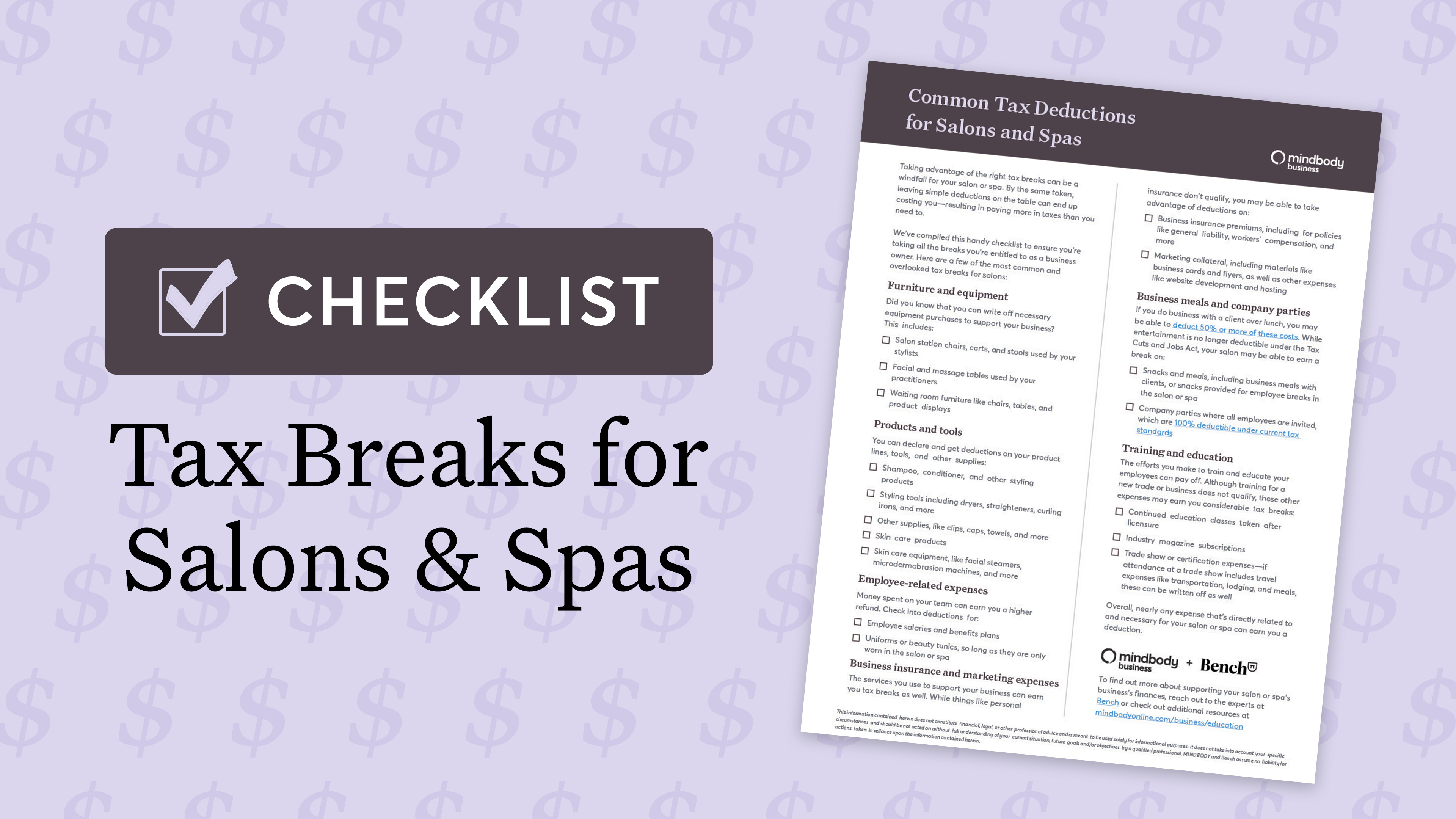 Don’t Miss These Important Tax Deductions for Salons and Spas Mindbody