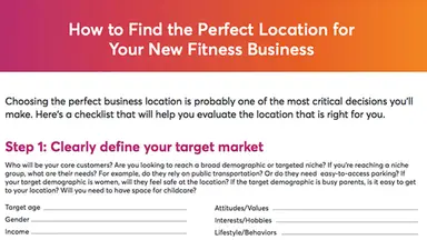 How to find the perfect location for your new fitness business