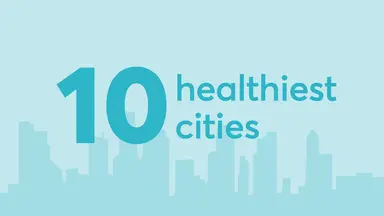 10 Healthiest Cities logo