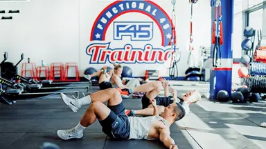 men working out at F45 gym
