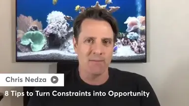 A still of Chris Nedza sharing 8 tips for salons to turn constraints into opportunity