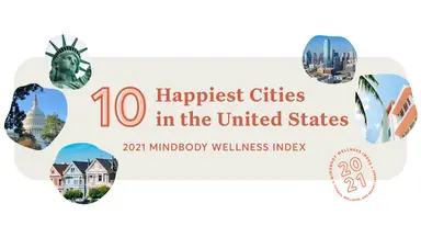 10 happiest cities in US Mindbody