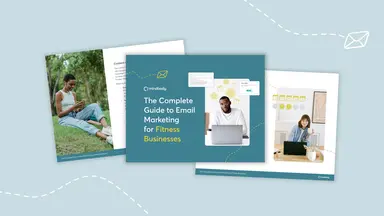 Preview of several pages of The Complete Guide to Email Marketing for Fitness Businesses