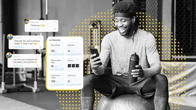 man using trainerize technology