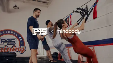 male group fitness instructor at f45 with clients