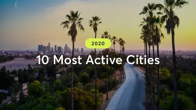 most active cities