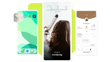 A collage of Mindbody branded apps