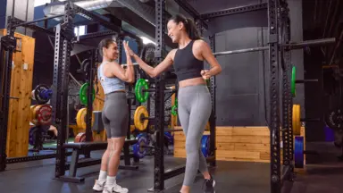 two women working out