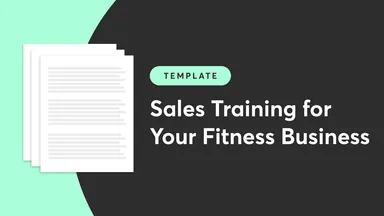 Sales training template from Mindbody