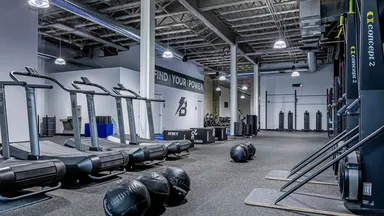 The inside of Bolt Fitness Chicago's gym 