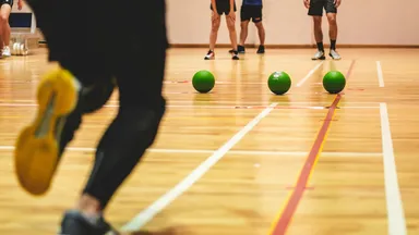People playing sports at a facility