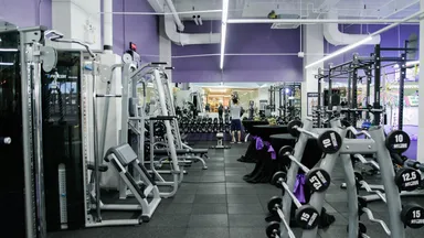 The interior of a gym