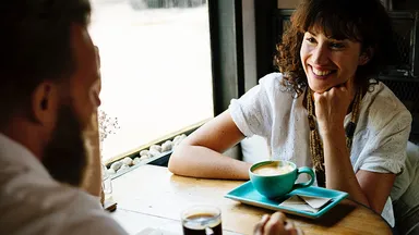 Woman at a job interview