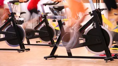 gym studio with bikes