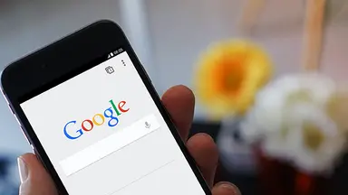 Google homepage on mobile phone