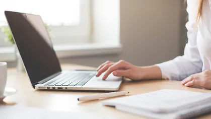 Woman on laptop computer