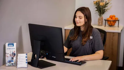 Woman on computer