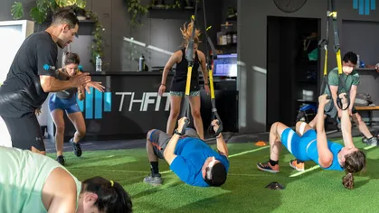 People working out at the gym