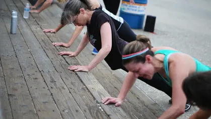 Women working out