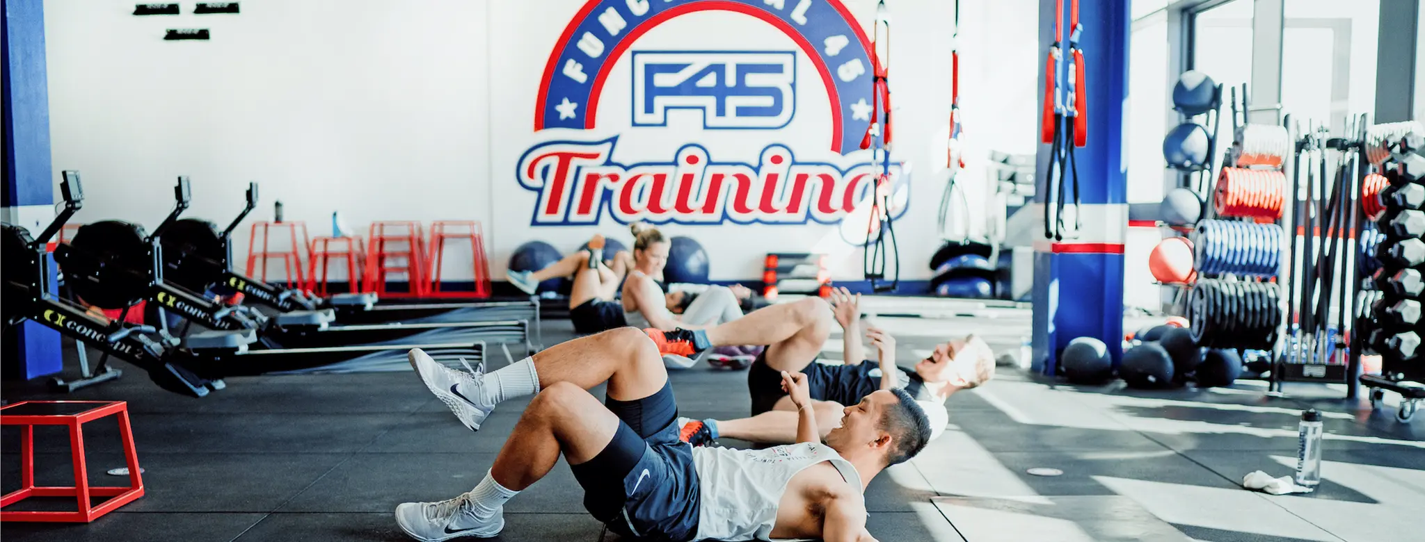 men working out at F45 gym