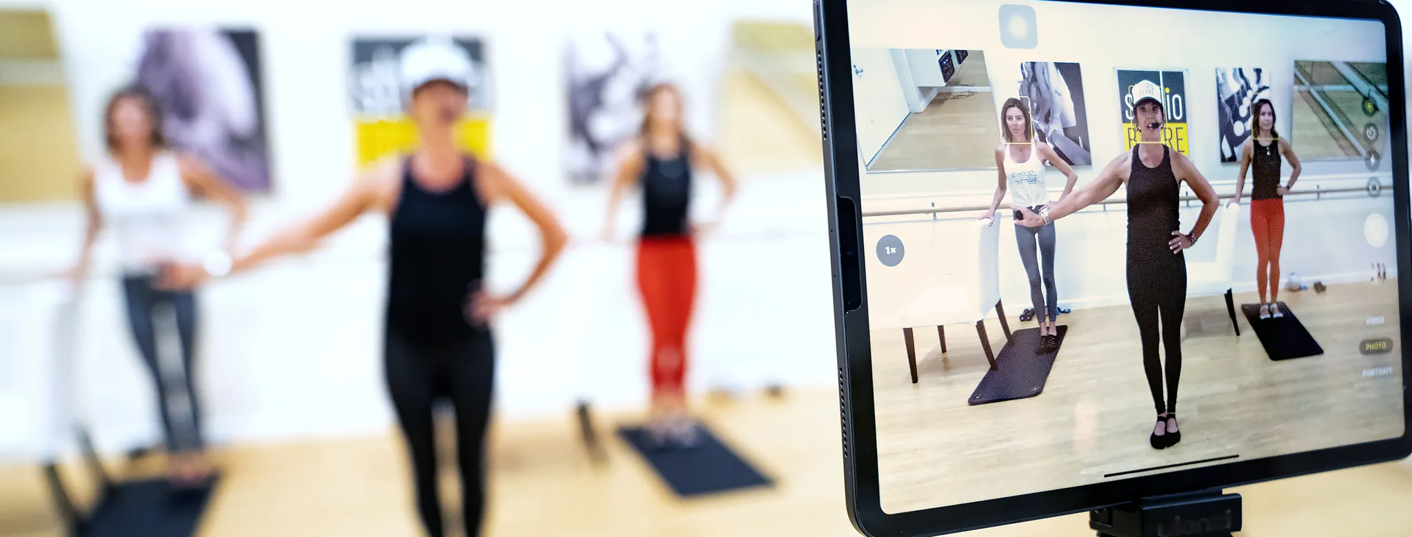 A virtual class at Studio Barre