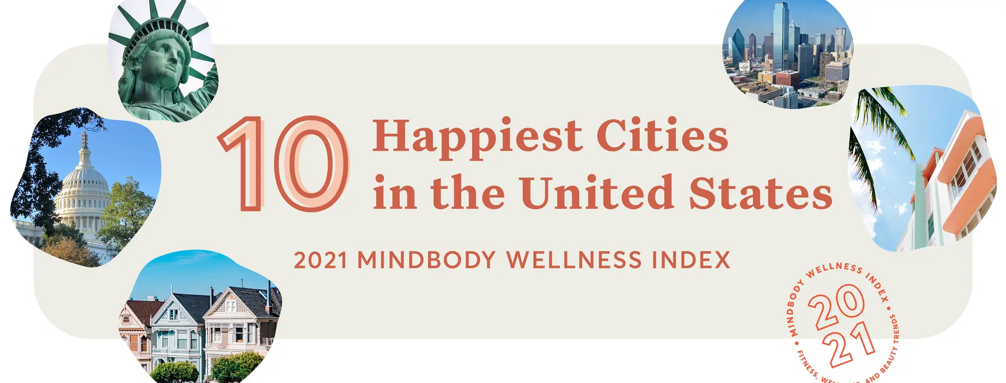 10 happiest cities in US Mindbody