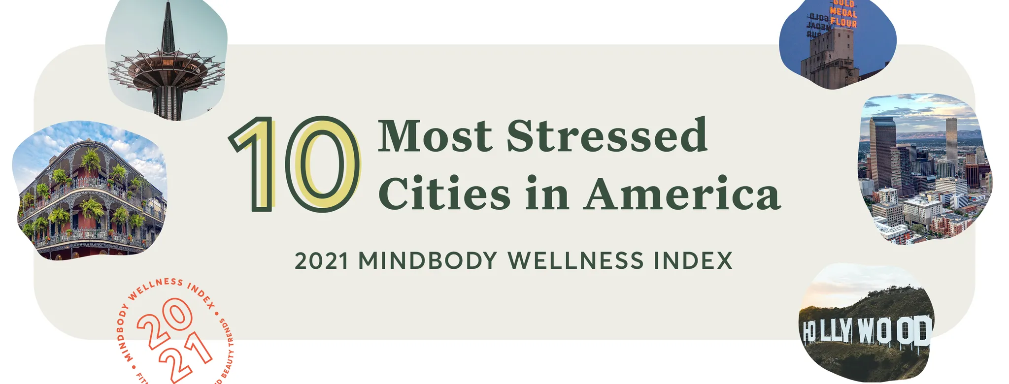 10 Most Stressed Cities in America from the 2021 Mindbody Wellness Index