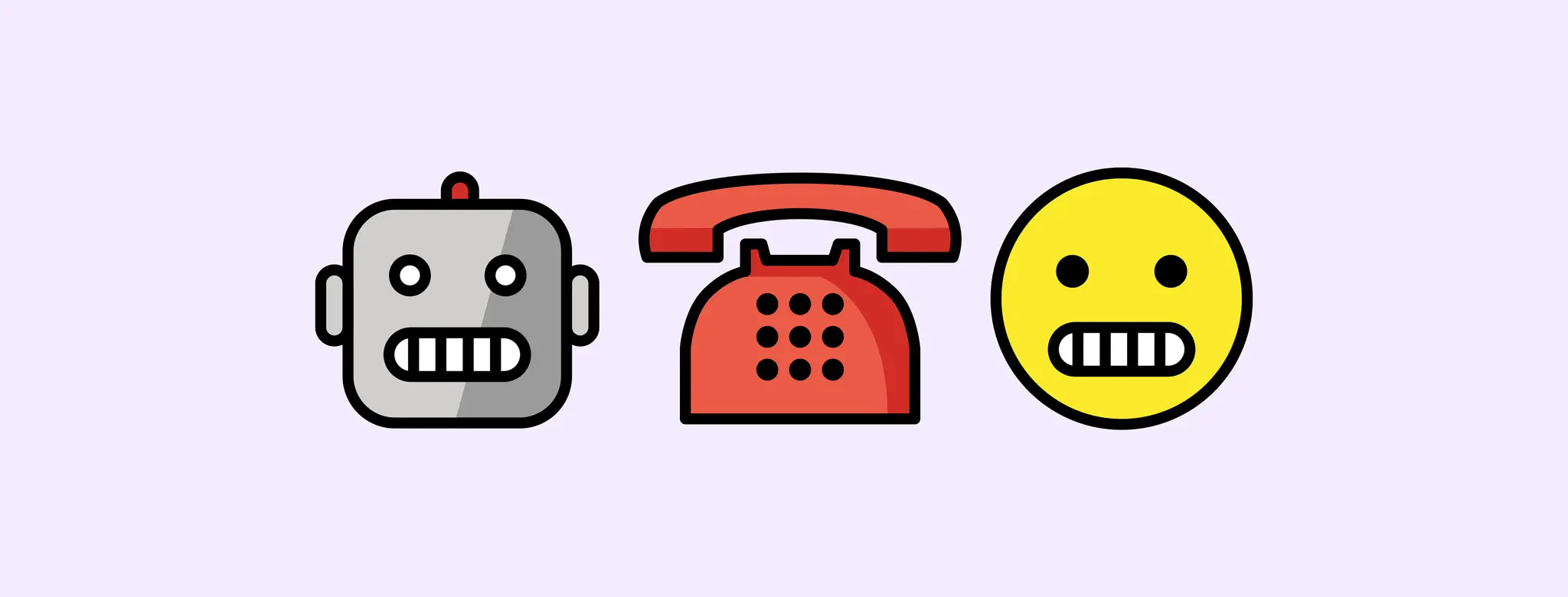 robot phone face emoji