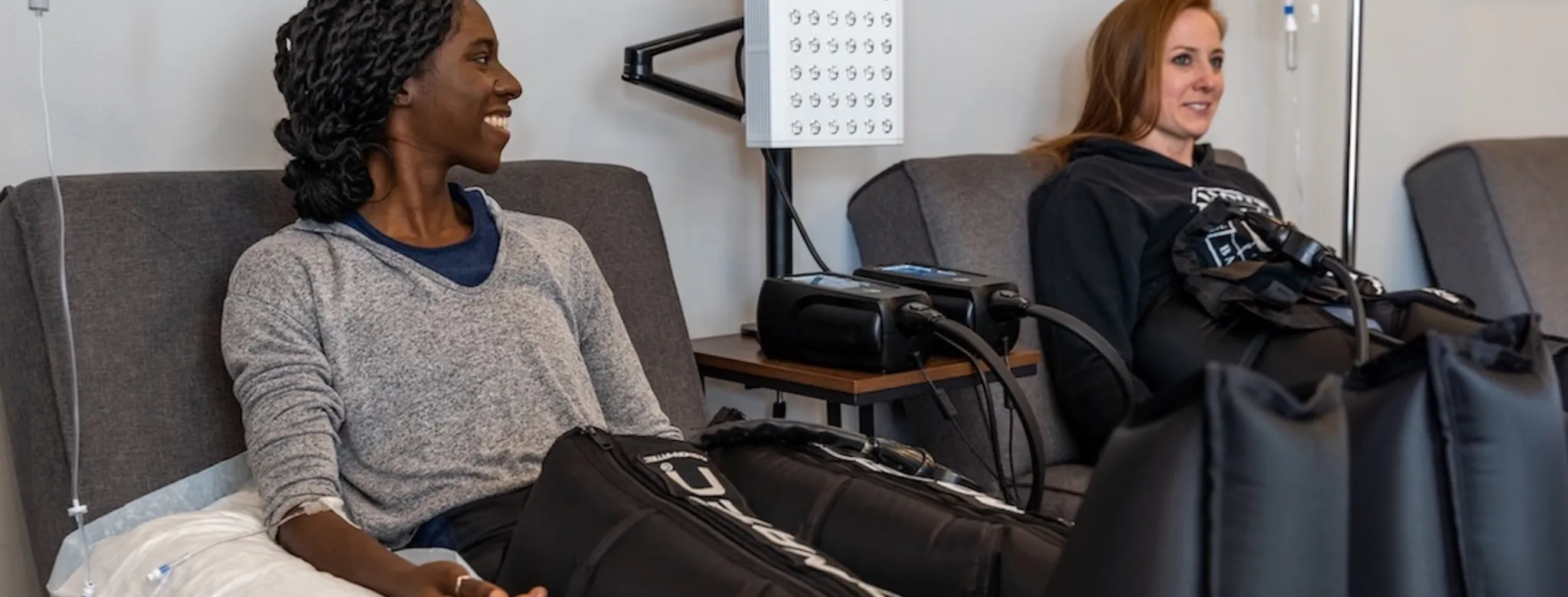 Two people at the spa