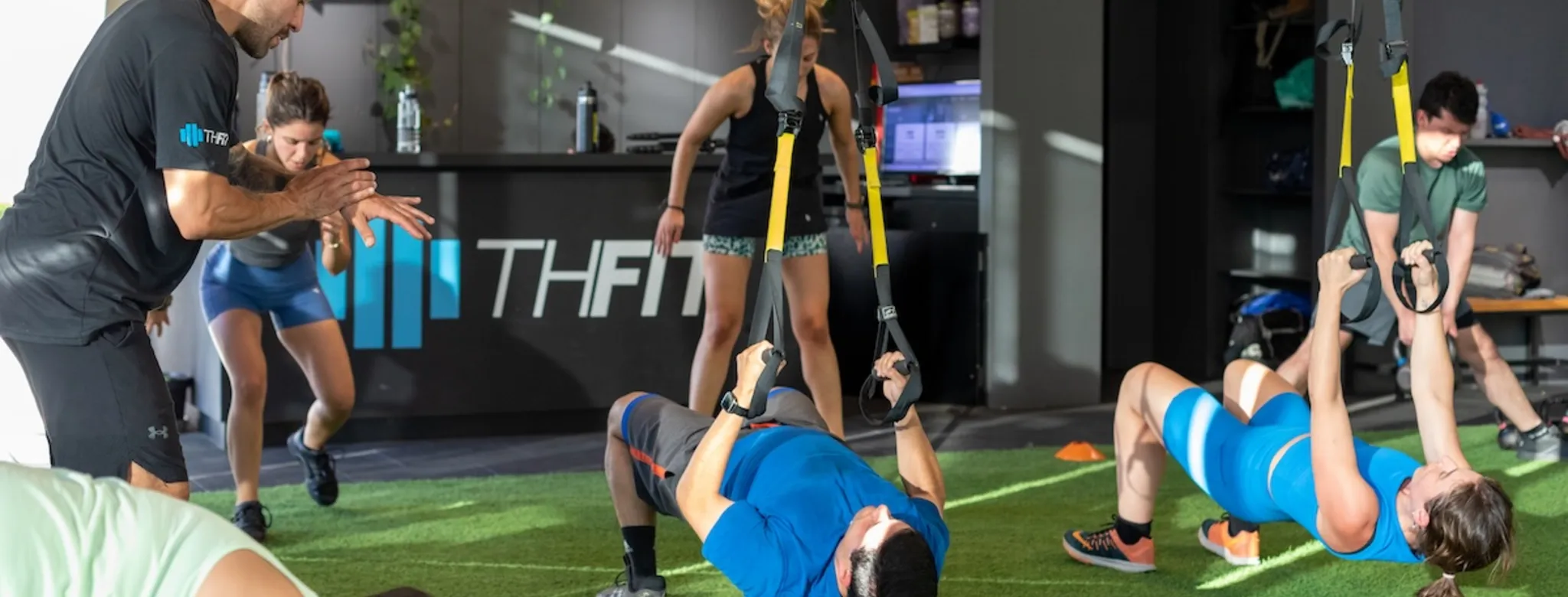 People working out at the gym