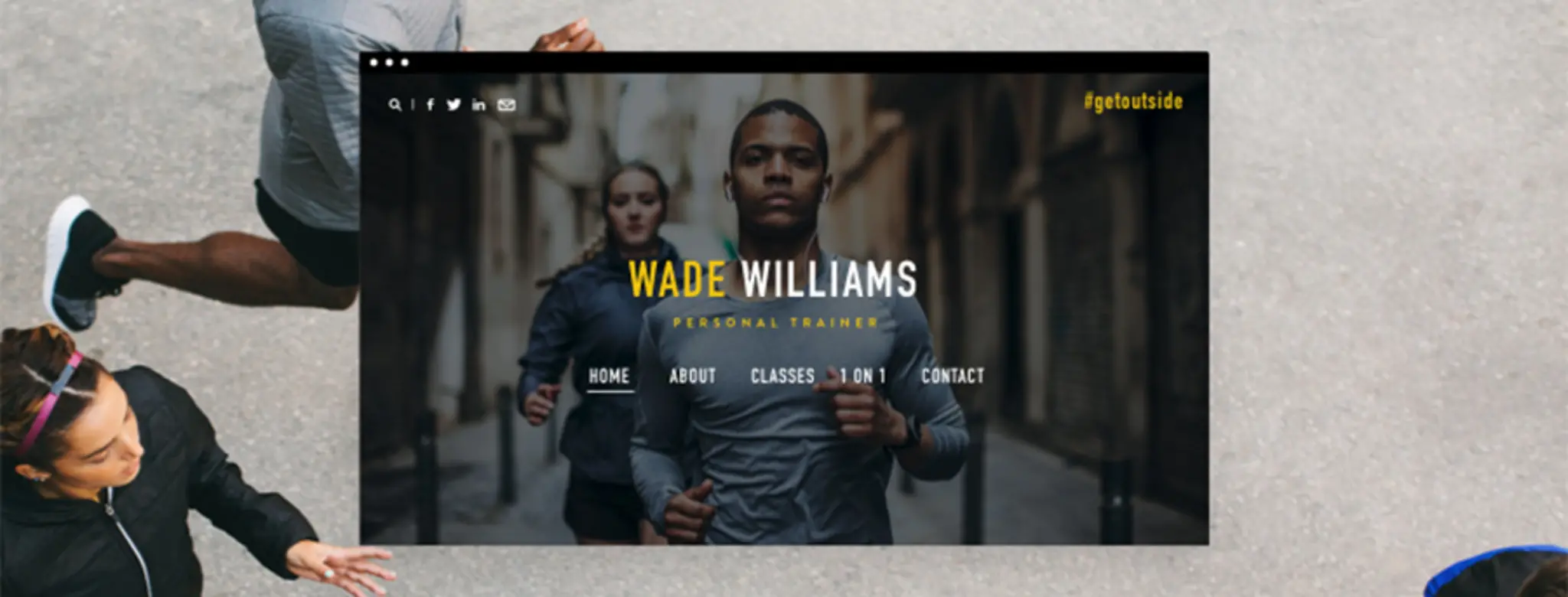 runners and website home screen