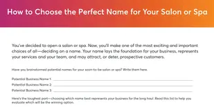 How to Choose the Perfect Name for Your Salon or Spa Checklist
