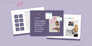 Preview of several pages of The Complete Guide to Email Marketing for Salon, Spa, and Wellness Businesses