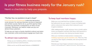 Is your fitness business ready for the January rush checklist