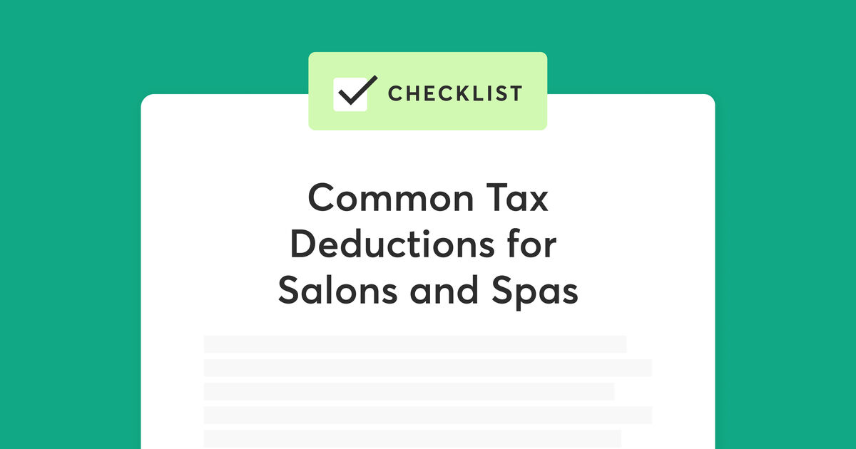 Common Tax Deductions for Salons and Spas Mindbody
