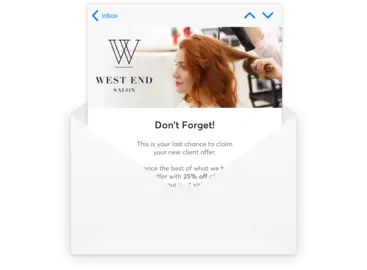 blow dry bar marketing email