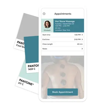 Mindbody branded mobile app for massage businesses