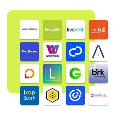 graphic showing various Mindbody partner logos