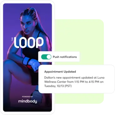 Push notifications on a Mindbody branded mobile app