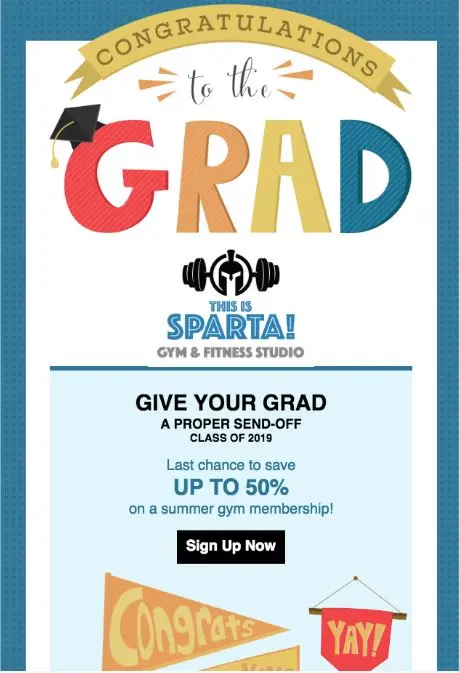 graduation gift email