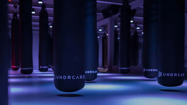 Boxing bags at UNDRCARD