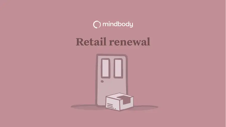 Drawing of a package by a front door under the text "Retail renewal"