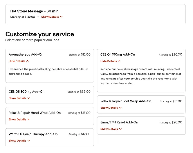 Appointments Add-On feature
